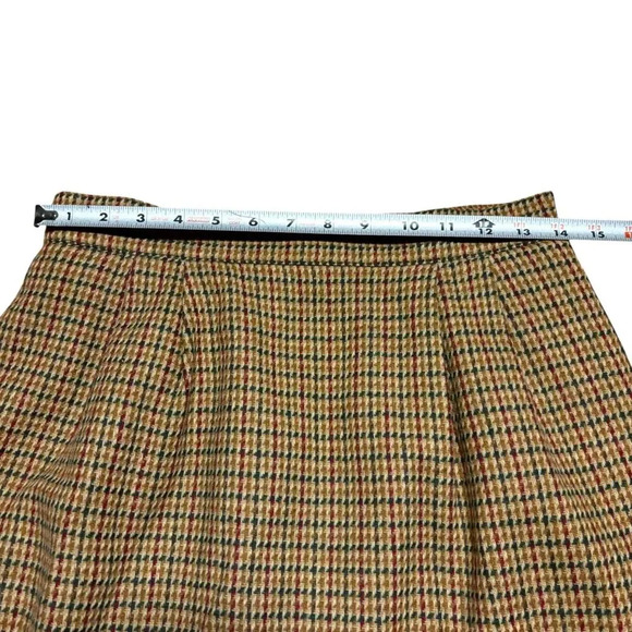 Vintage Leslie Fay 80s Wool Woven Houndstooth Pencil Skirt Womens Size 10 - Picture 5 of 8
